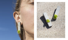 Load image into Gallery viewer, MOSSY BLOCK EARRINGS
