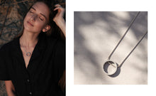 Load image into Gallery viewer, CIRCULAR concrete and silver necklace
