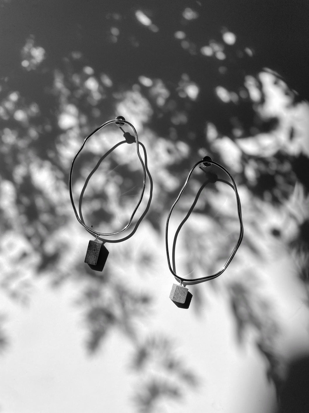 HAPPINESS concrete earrings