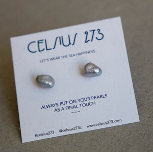 MINI keshi pearls earrings